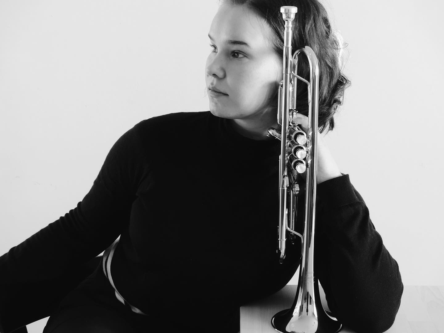 Pilvi Kokkonen holding a trumpet